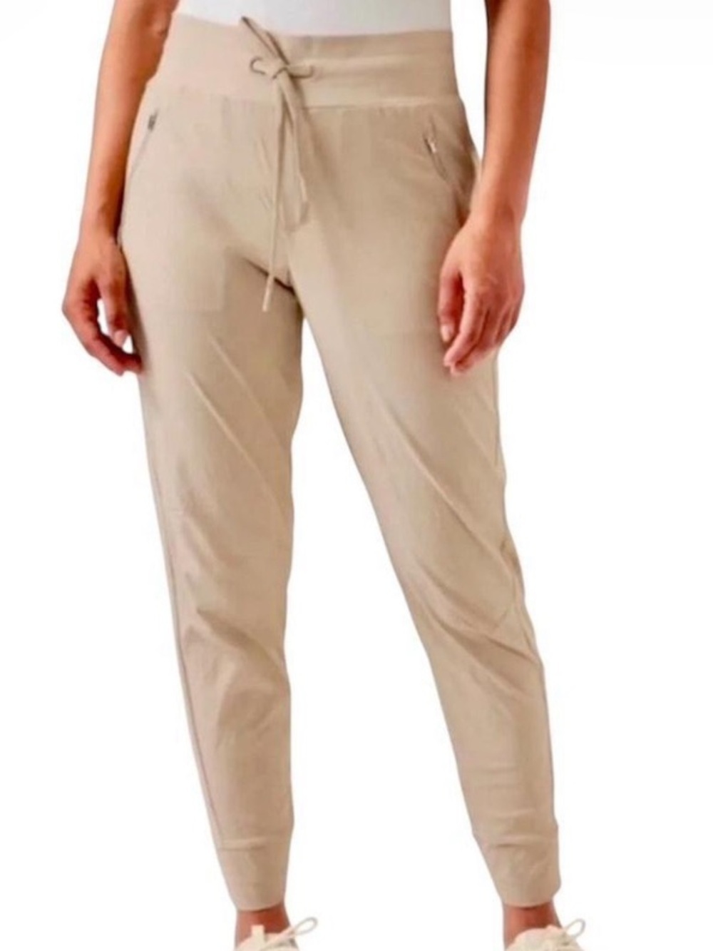 Athleta Trekkie North Jogger Pants Size 16 plus Beige NWT Utility Travel Hiking